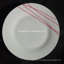 assiette en céramique chinoise, taille standard de plat de dîner, assiette en porcelaine de haute qualité